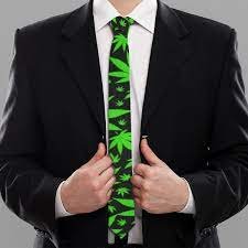 weed printed tie